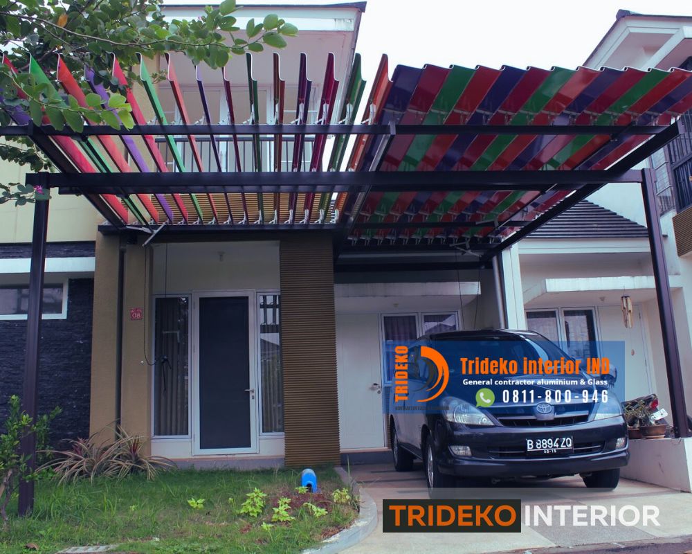 Warna kanopi aluminium Sunlouvre